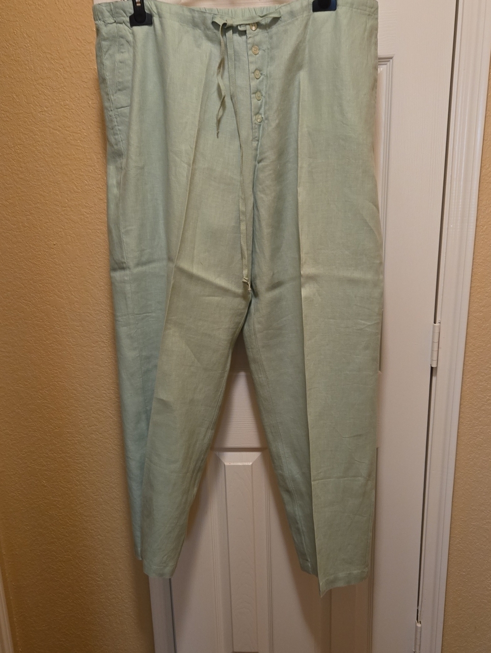 Chadwicks Light Green Straight-Leg Drawstring Pants